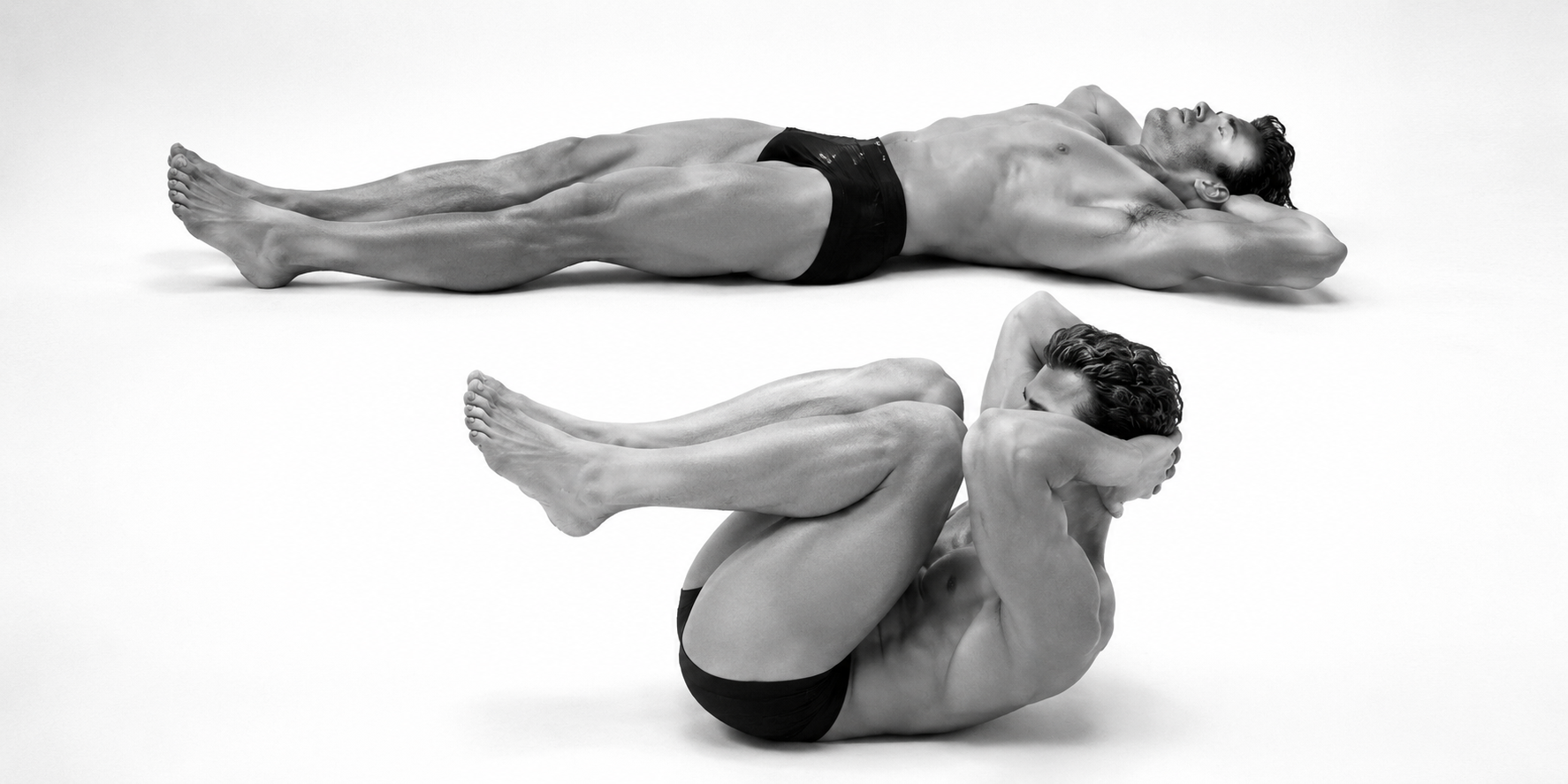 Full Crunches - Unterer und oberer Bauch
