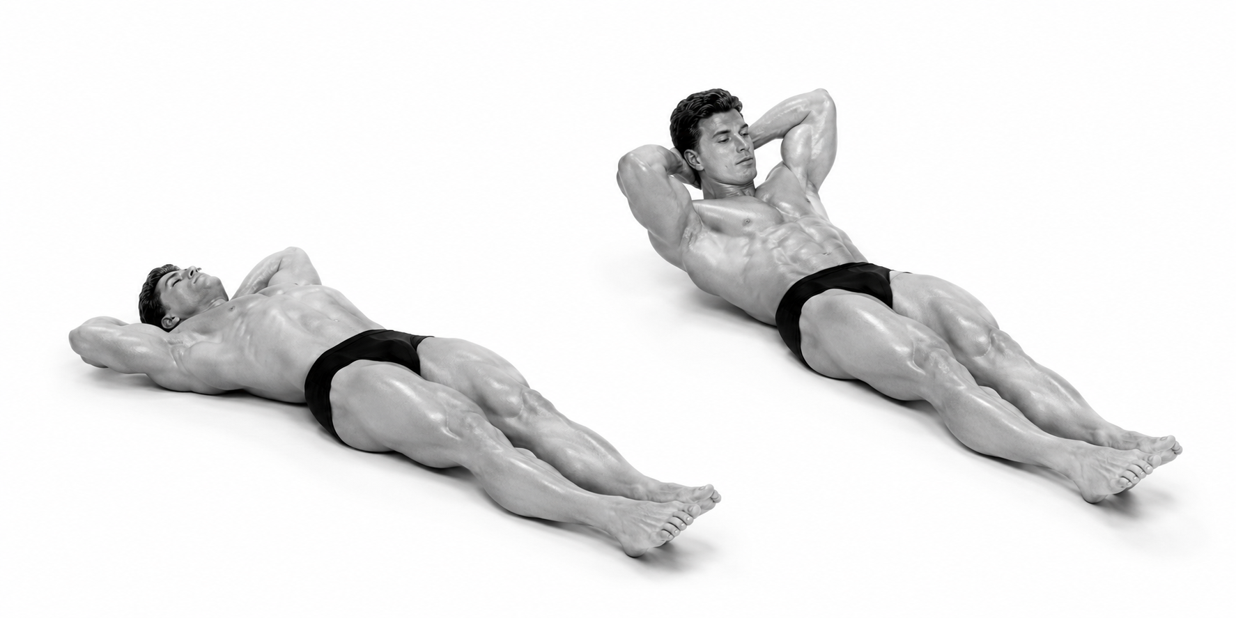 1/4 Crunches - Oberer Bauch